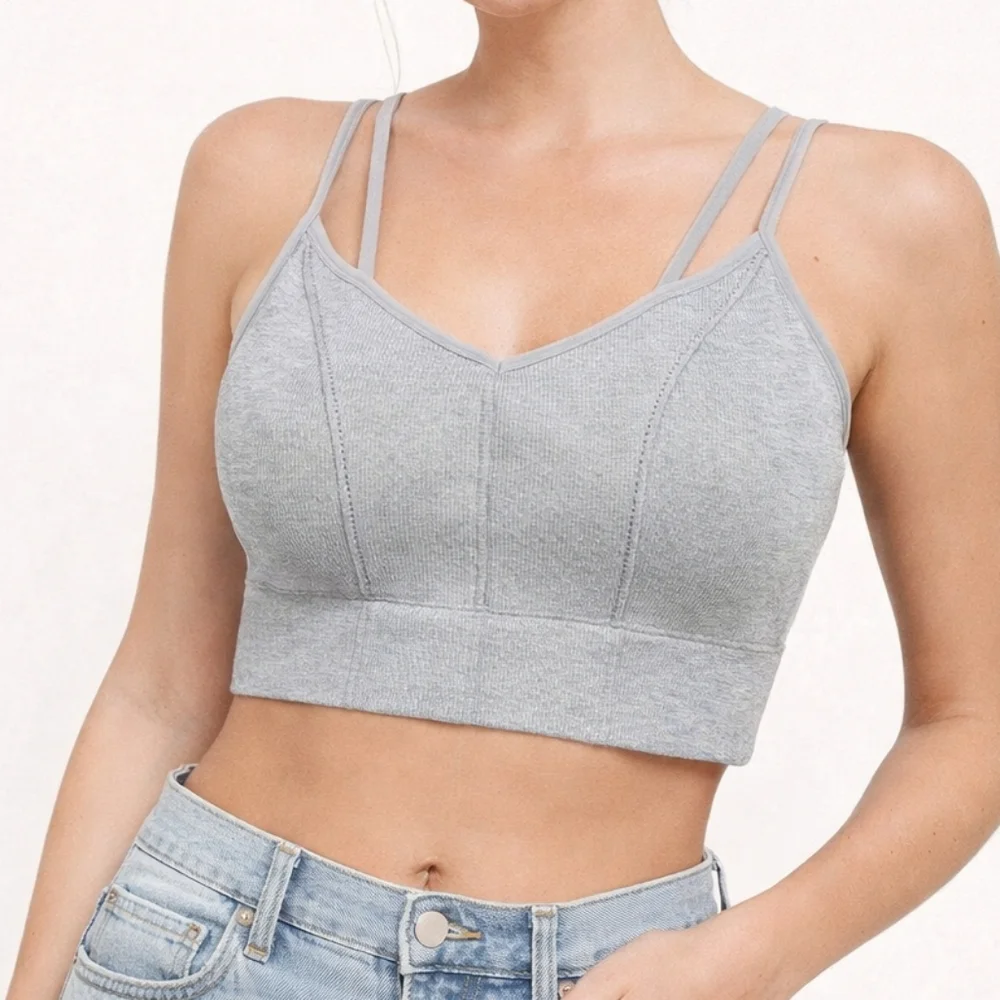 🔥Forever 21 Sports‎ Bra Gray Soze Large